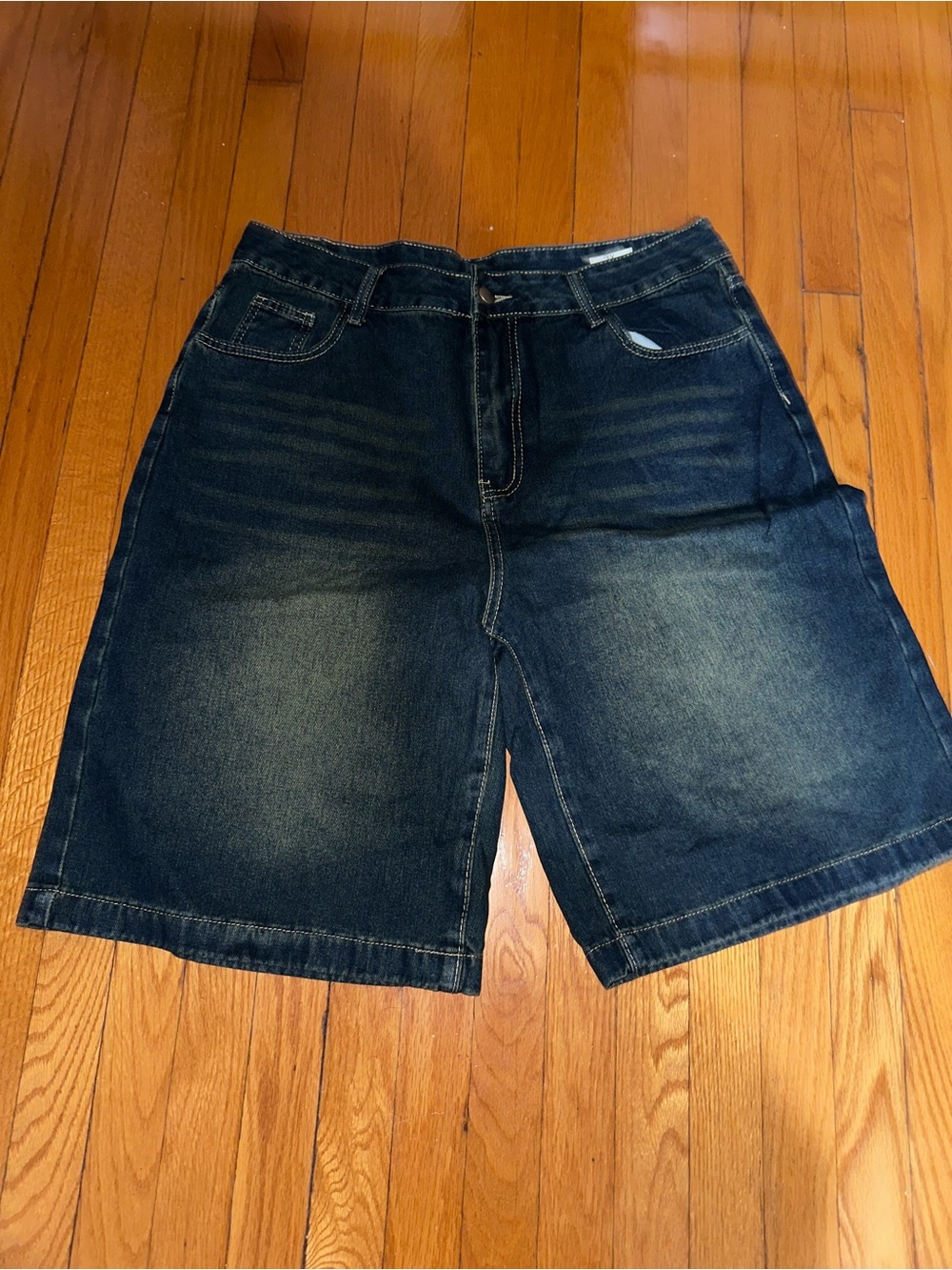 Men's Indigo Washed Denim Jean Shorts